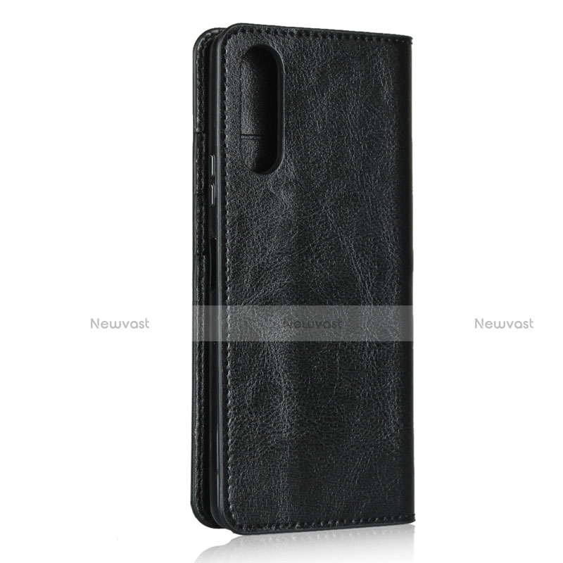 Leather Case Stands Flip Cover Holder for Sony Xperia 10 II Black