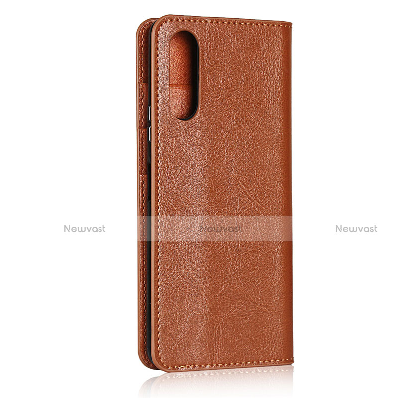 Leather Case Stands Flip Cover Holder for Sony Xperia 10 II Orange