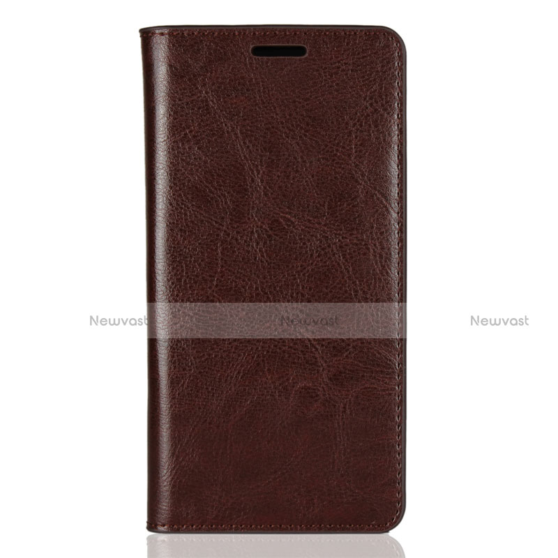 Leather Case Stands Flip Cover Holder for Sony Xperia XZ2 Brown