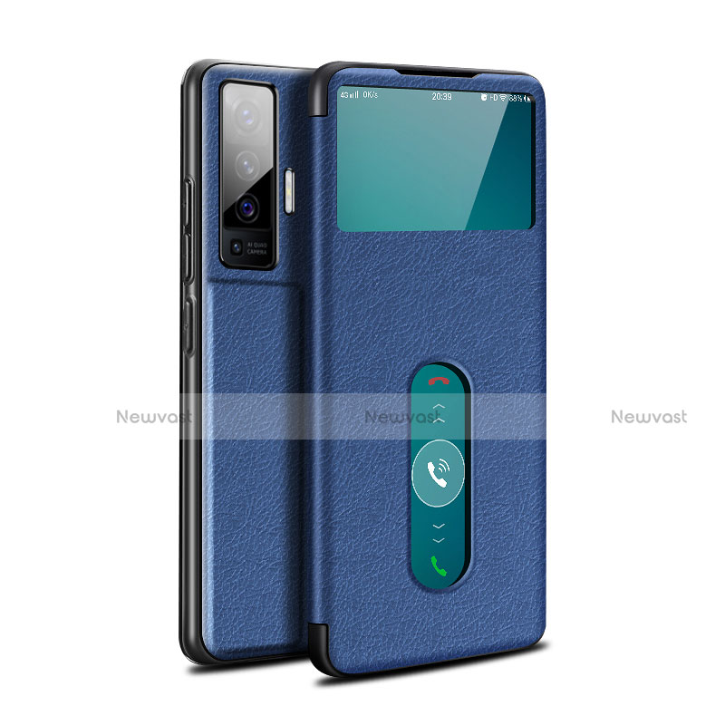Leather Case Stands Flip Cover Holder for Vivo X50 5G
