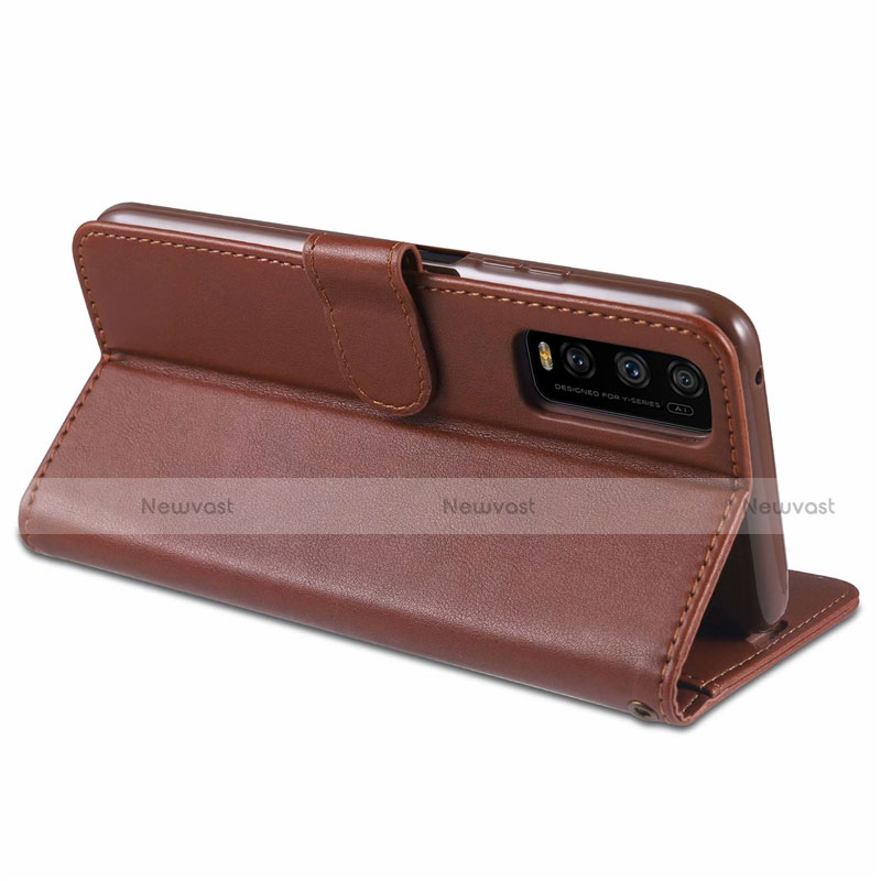 Leather Case Stands Flip Cover Holder for Vivo Y11s