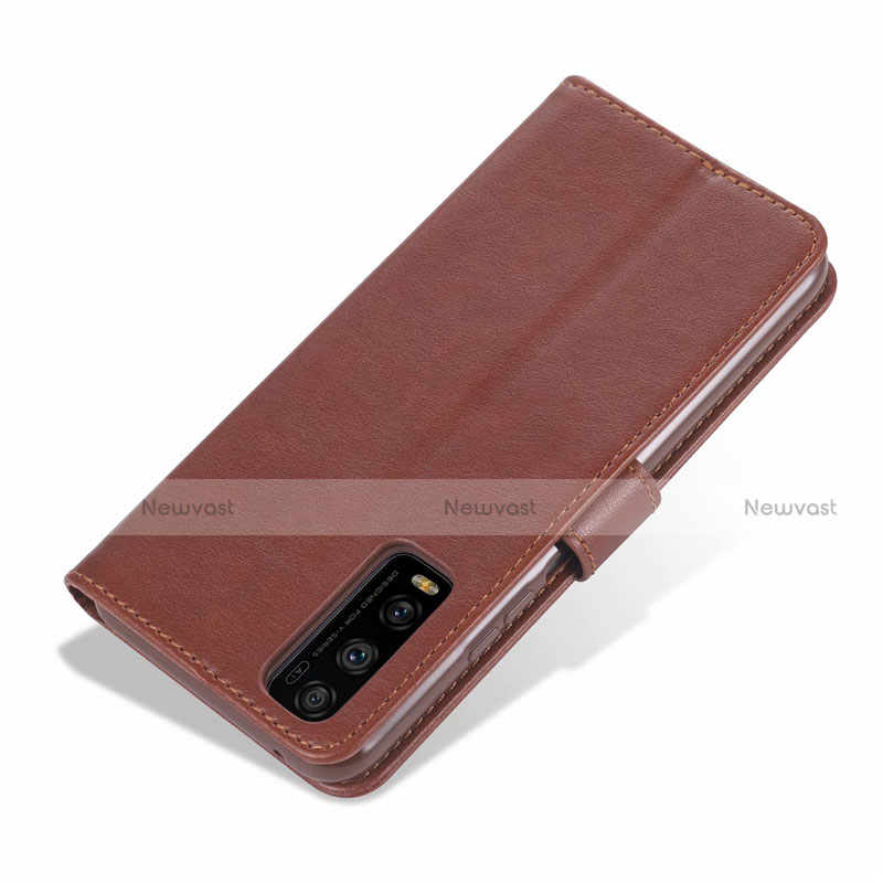 Leather Case Stands Flip Cover Holder for Vivo Y11s