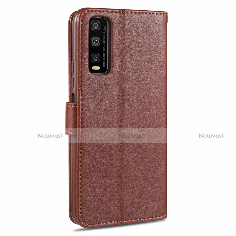 Leather Case Stands Flip Cover Holder for Vivo Y20i India