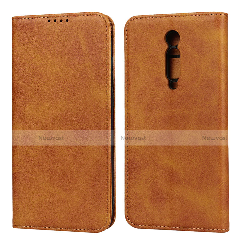 Leather Case Stands Flip Cover Holder for Xiaomi Mi 9T Orange
