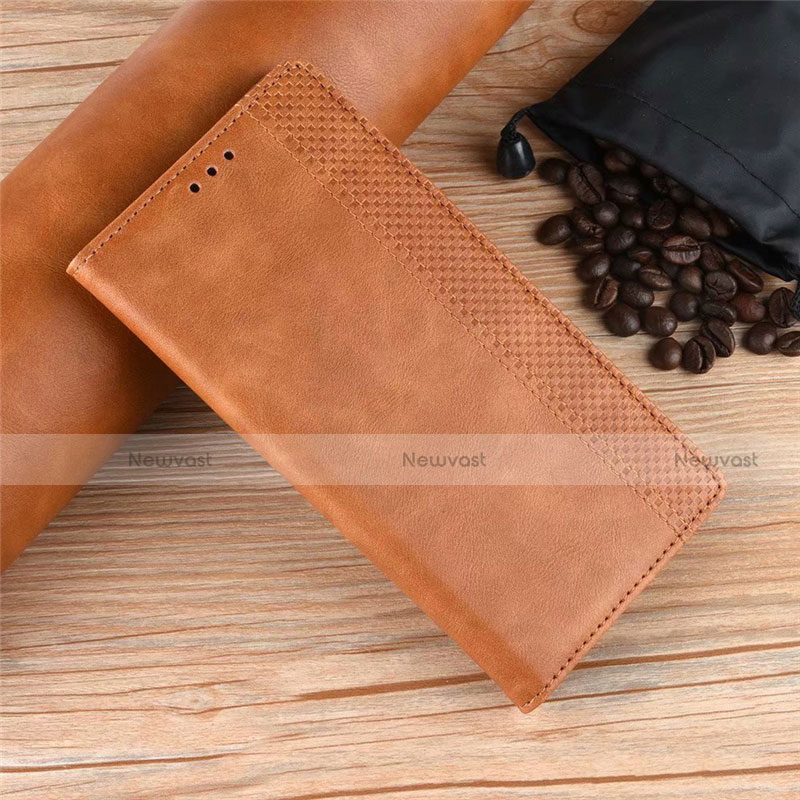 Leather Case Stands Flip Cover Holder for Xiaomi Poco X3 NFC Orange