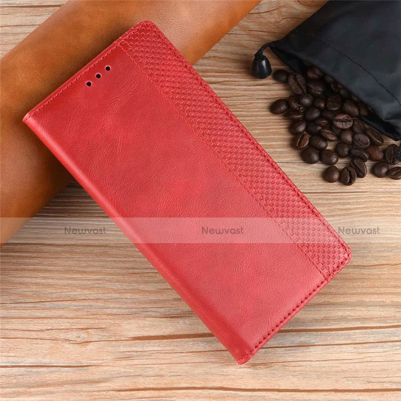 Leather Case Stands Flip Cover Holder for Xiaomi Poco X3 NFC Red