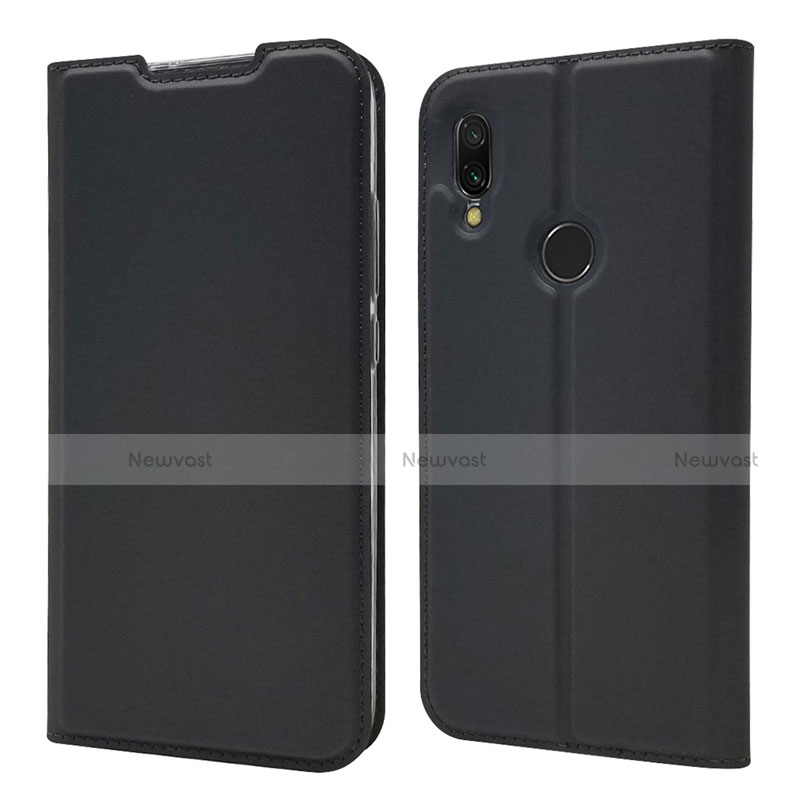 Leather Case Stands Flip Cover Holder for Xiaomi Redmi 7 Black