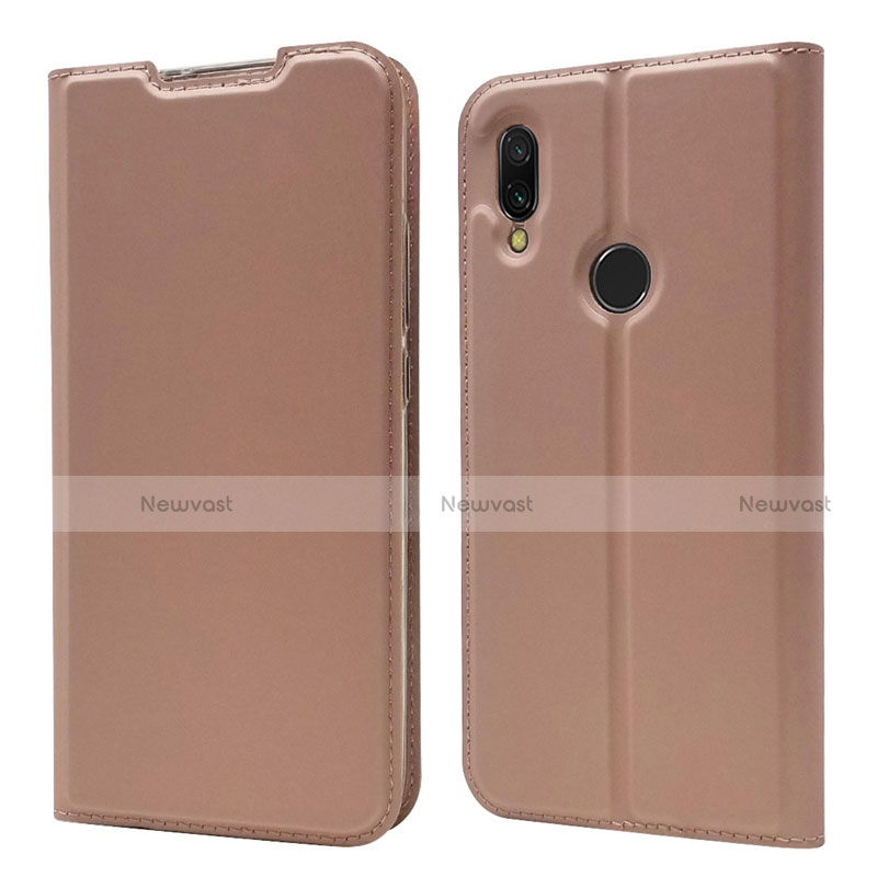 Leather Case Stands Flip Cover Holder for Xiaomi Redmi 7 Rose Gold