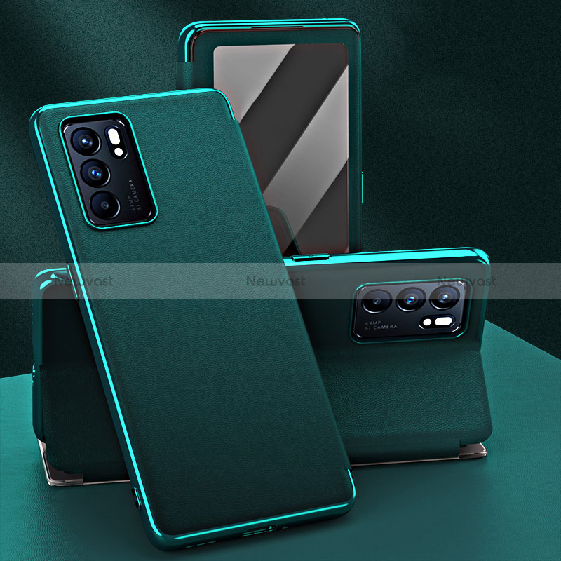 Leather Case Stands Flip Cover Holder GS1 for Oppo Reno6 5G