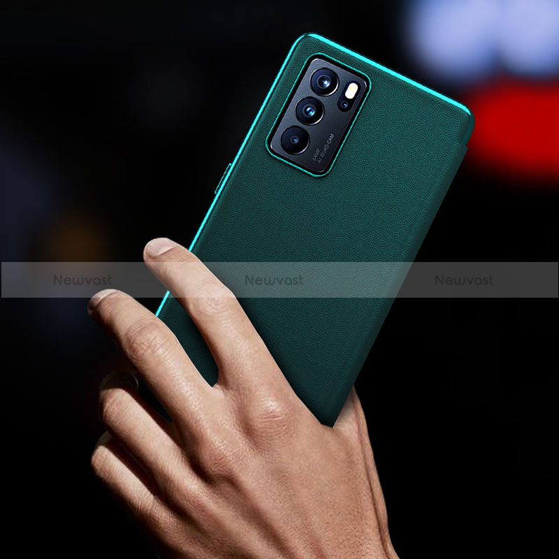 Leather Case Stands Flip Cover Holder GS1 for Oppo Reno6 Pro 5G India