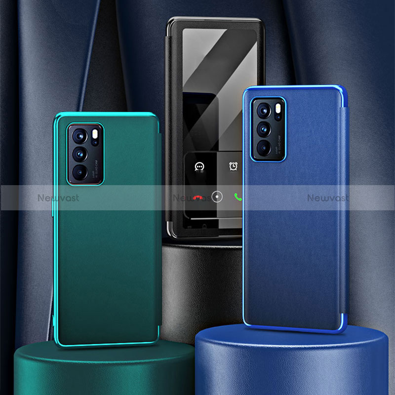 Leather Case Stands Flip Cover Holder GS1 for Oppo Reno6 Pro 5G India