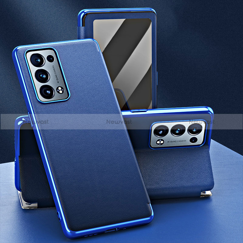 Leather Case Stands Flip Cover Holder GS1 for Oppo Reno6 Pro+ Plus 5G