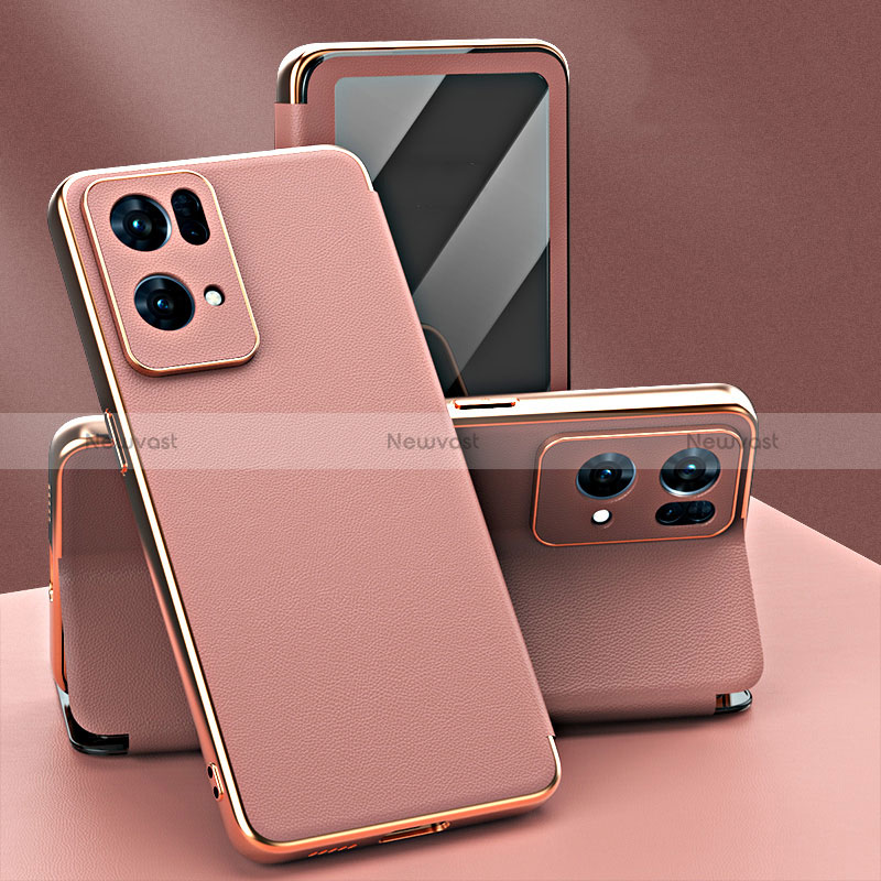 Leather Case Stands Flip Cover Holder GS1 for Oppo Reno7 Pro 5G