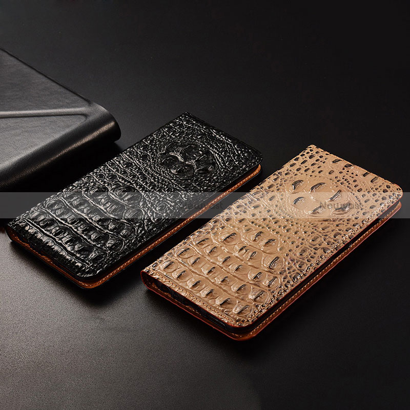 Leather Case Stands Flip Cover Holder H01P for Apple iPhone 12