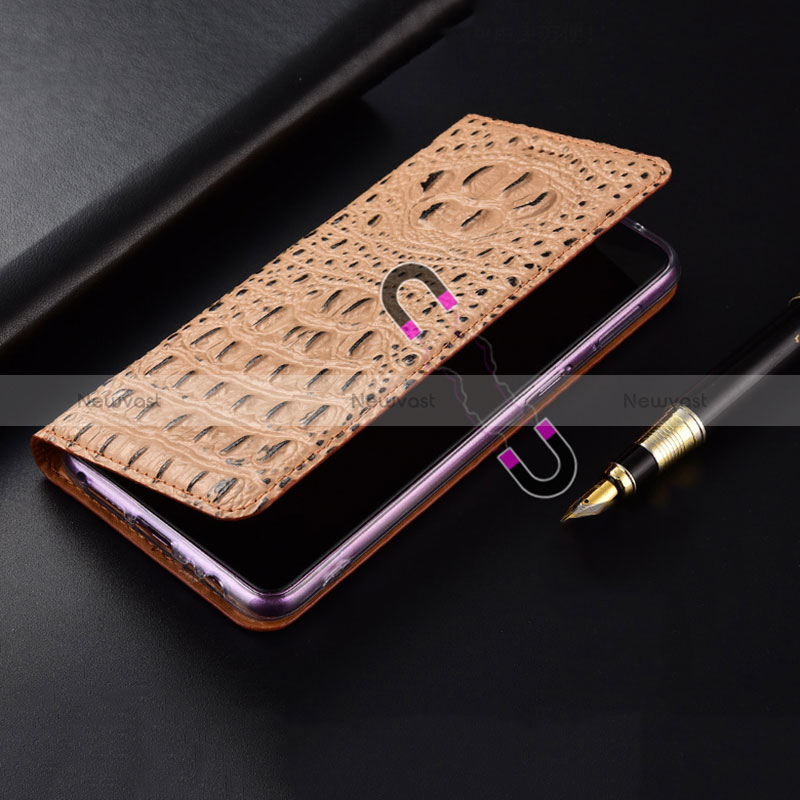 Leather Case Stands Flip Cover Holder H01P for Apple iPhone 12 Mini