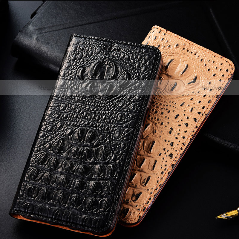 Leather Case Stands Flip Cover Holder H01P for Motorola Moto Edge Plus (2022) 5G