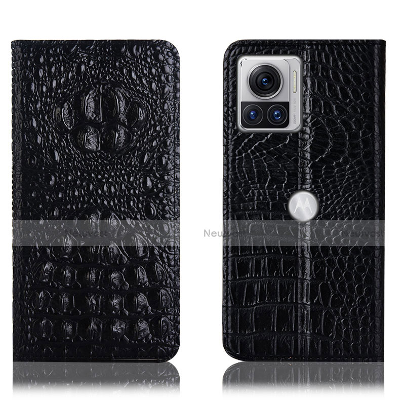 Leather Case Stands Flip Cover Holder H01P for Motorola Moto Edge X30 Pro 5G