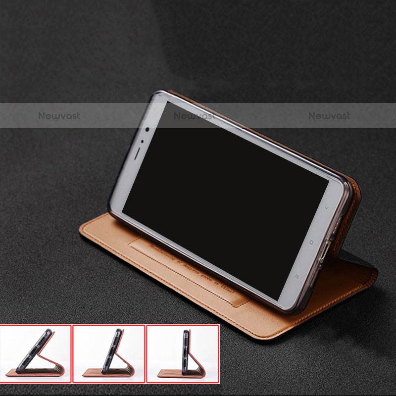 Leather Case Stands Flip Cover Holder H01P for Oppo A33