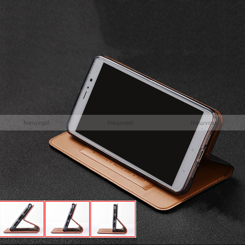 Leather Case Stands Flip Cover Holder H01P for Oppo A57 5G