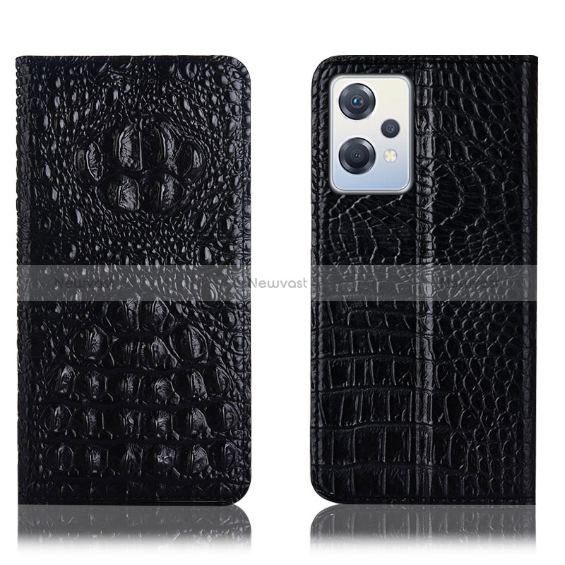 Leather Case Stands Flip Cover Holder H01P for Oppo K10X 5G