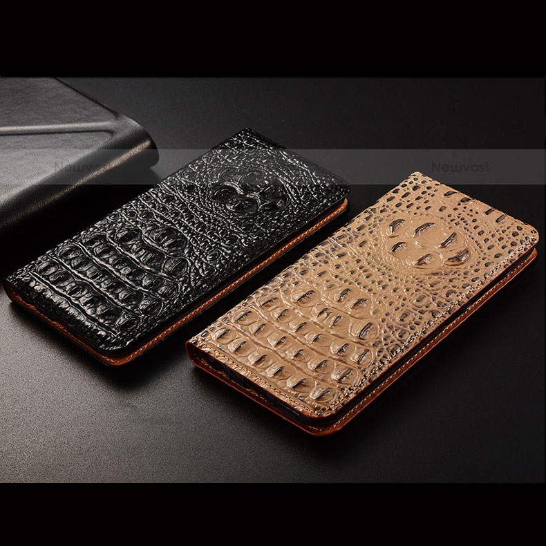 Leather Case Stands Flip Cover Holder H01P for Samsung Galaxy S21 Ultra 5G