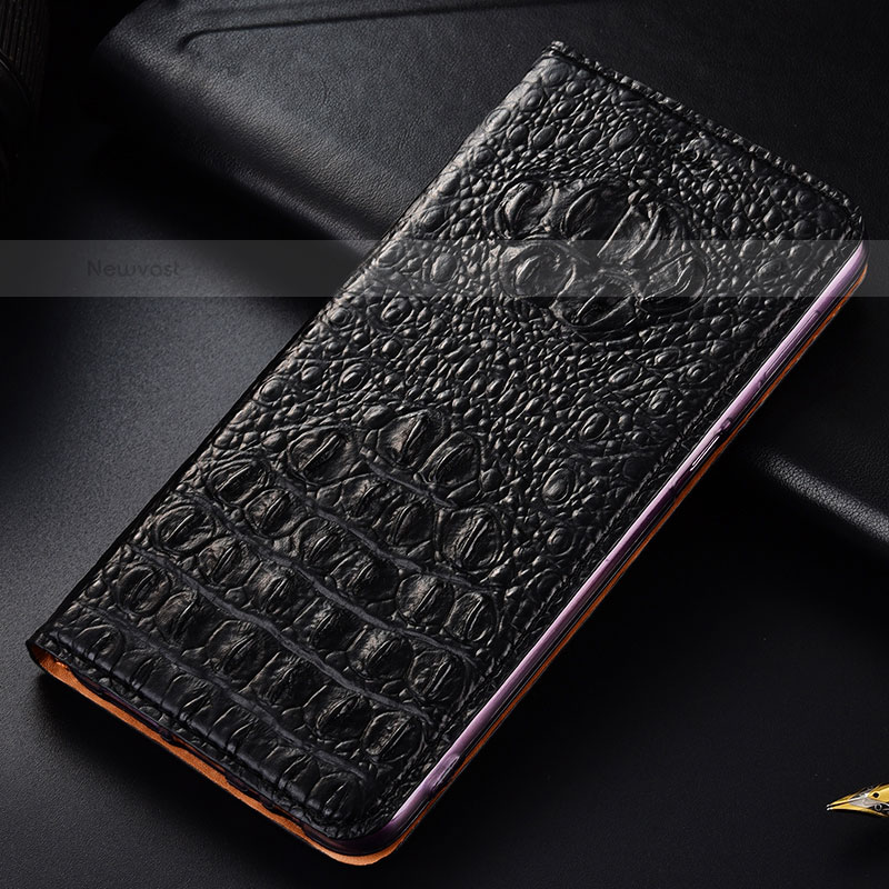 Leather Case Stands Flip Cover Holder H01P for Samsung Galaxy S22 Ultra 5G