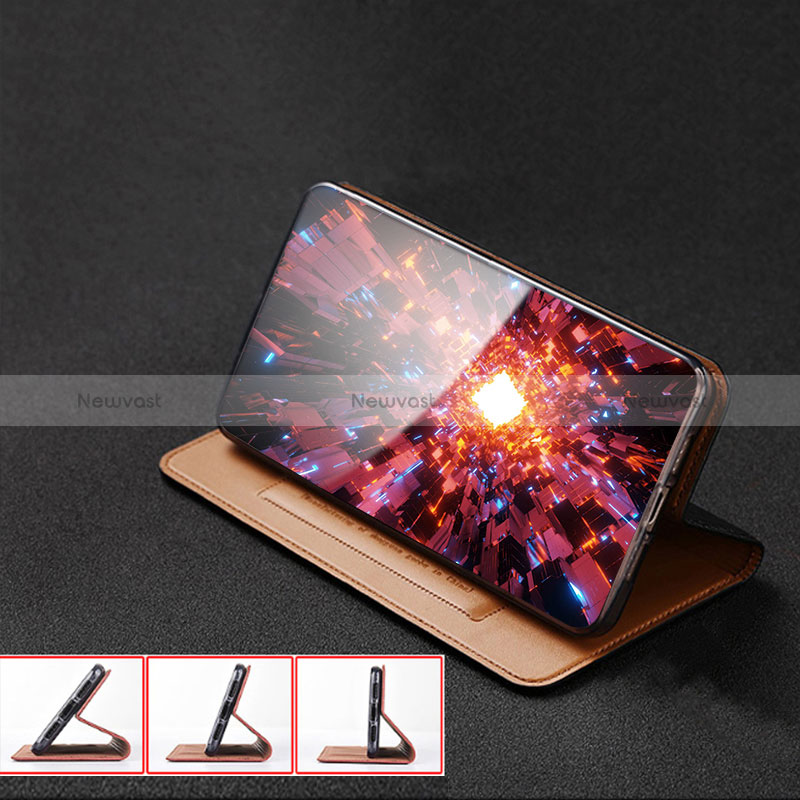 Leather Case Stands Flip Cover Holder H01P for Sony Xperia Ace II