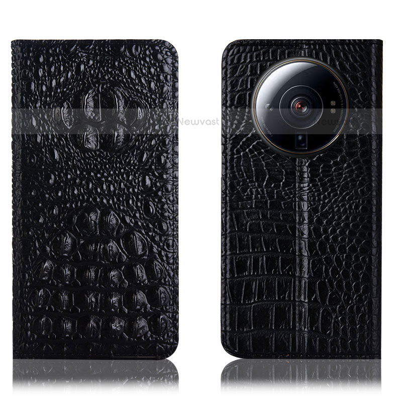 Leather Case Stands Flip Cover Holder H01P for Xiaomi Mi 12 Ultra 5G