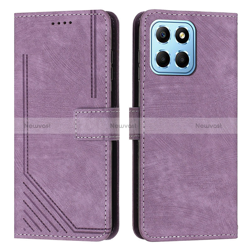 Leather Case Stands Flip Cover Holder H01X for Huawei Honor X6 5G