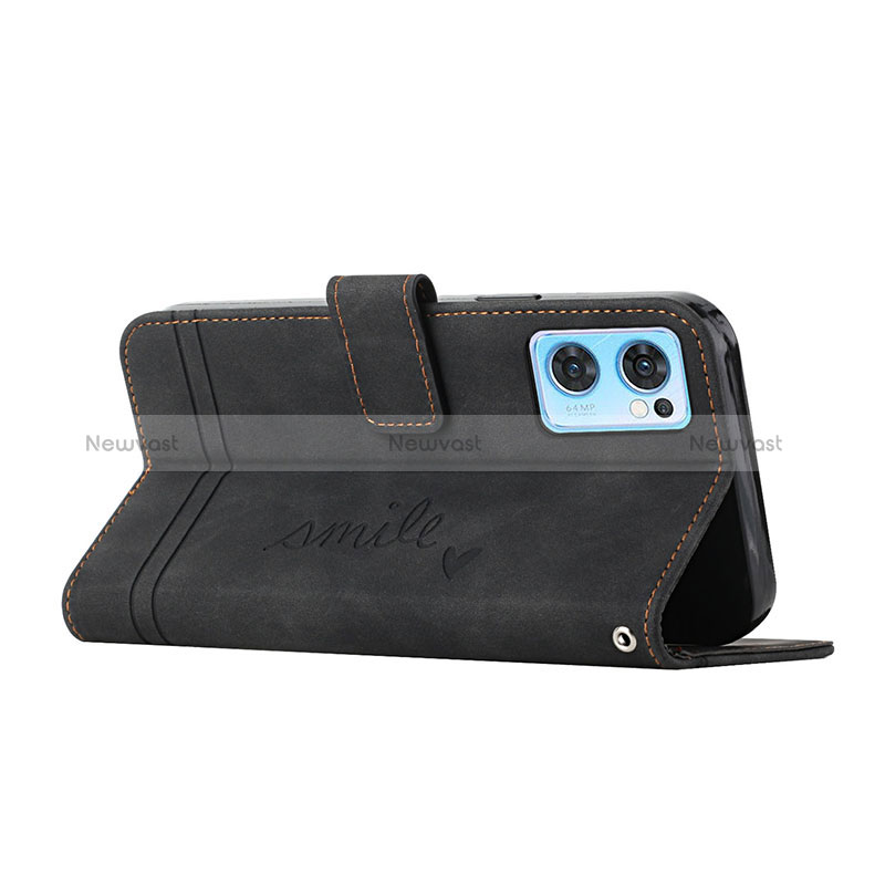 Leather Case Stands Flip Cover Holder H01X for Oppo Reno7 5G