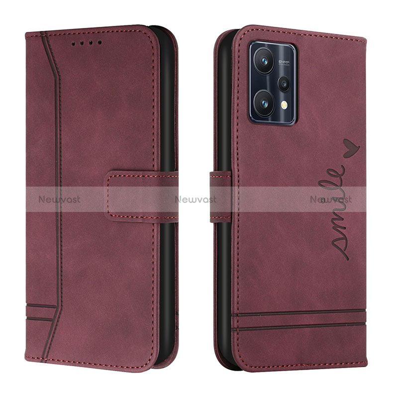 Leather Case Stands Flip Cover Holder H01X for Realme 9 Pro 5G