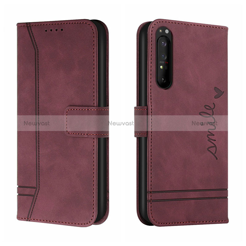 Leather Case Stands Flip Cover Holder H01X for Sony Xperia 5 III