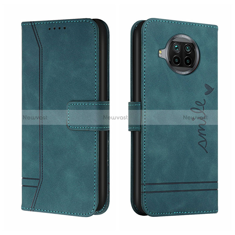 Leather Case Stands Flip Cover Holder H01X for Xiaomi Mi 10T Lite 5G Green