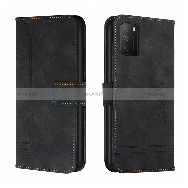 Leather Case Stands Flip Cover Holder H01X for Xiaomi Poco M3