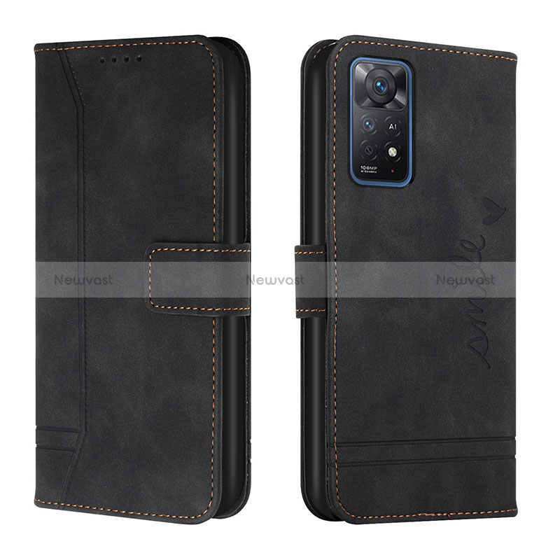 Leather Case Stands Flip Cover Holder H01X for Xiaomi Redmi Note 11 Pro 4G