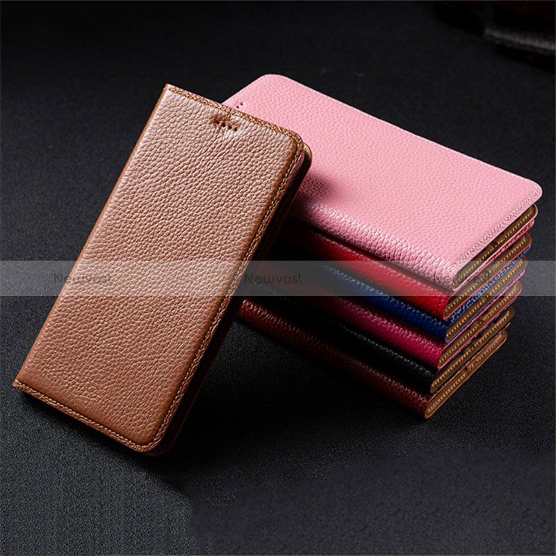 Leather Case Stands Flip Cover Holder H02P for Apple iPhone SE (2020)