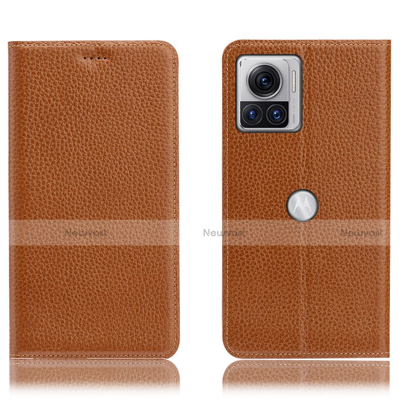 Leather Case Stands Flip Cover Holder H02P for Motorola Moto Edge X30 Pro 5G