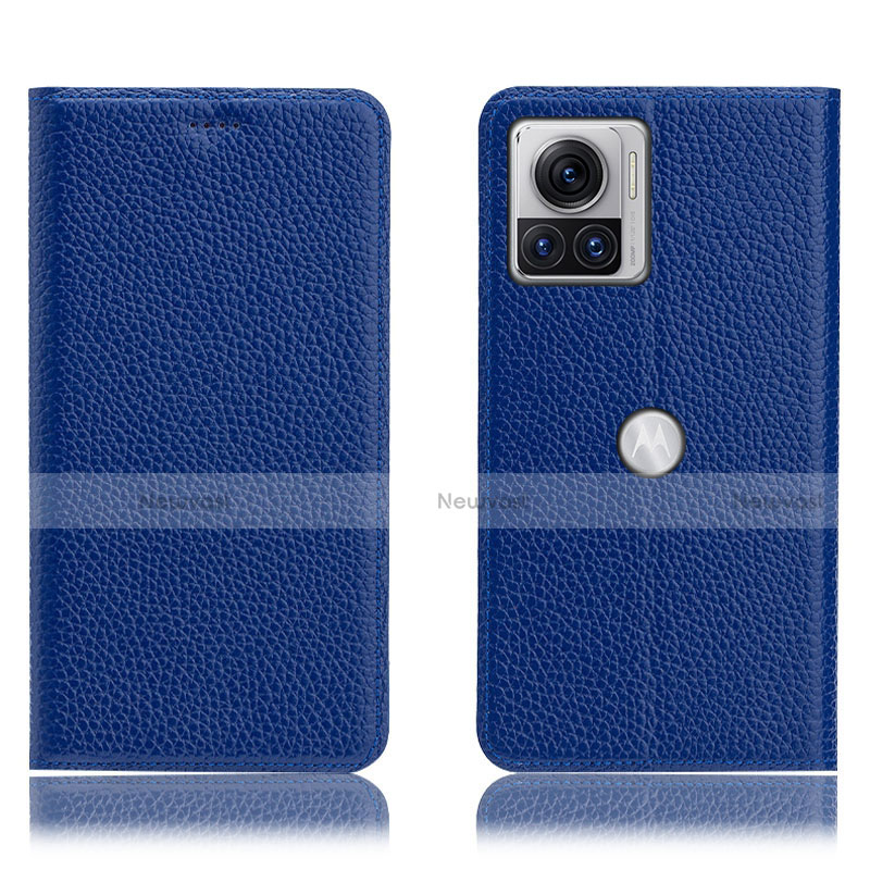 Leather Case Stands Flip Cover Holder H02P for Motorola Moto Edge X30 Pro 5G