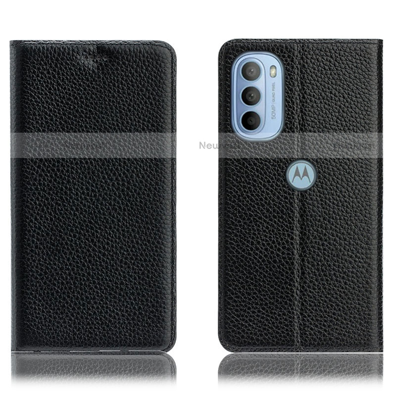 Leather Case Stands Flip Cover Holder H02P for Motorola Moto G31