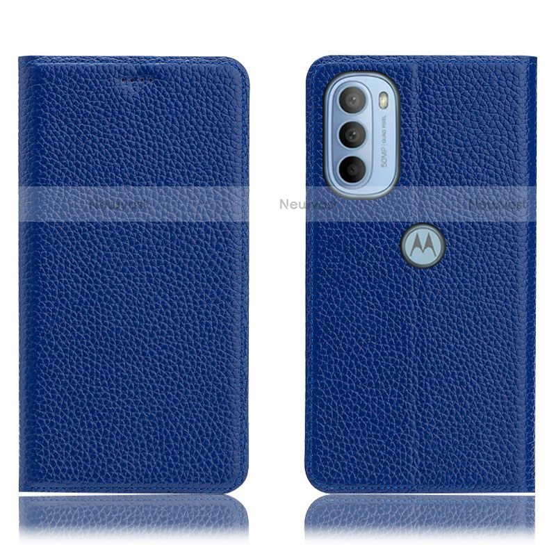 Leather Case Stands Flip Cover Holder H02P for Motorola Moto G31