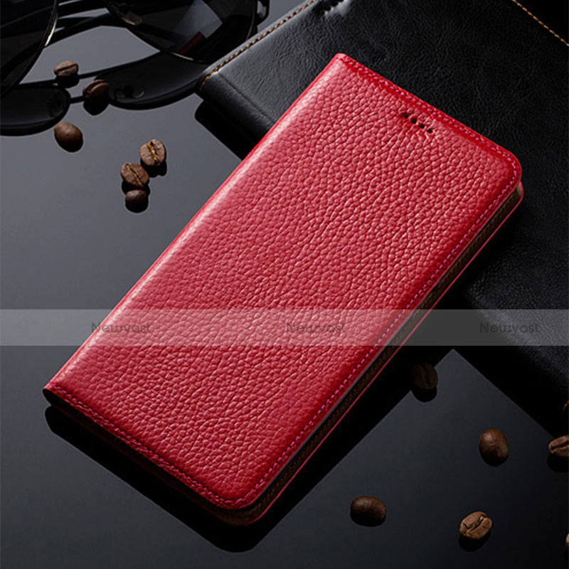 Leather Case Stands Flip Cover Holder H02P for Motorola Moto G40 Fusion