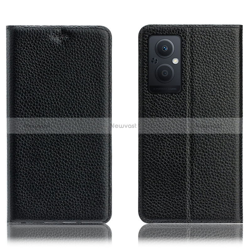 Leather Case Stands Flip Cover Holder H02P for Oppo Reno7 Z 5G