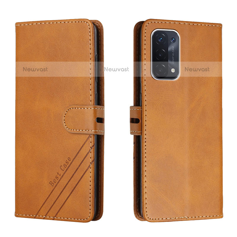 Leather Case Stands Flip Cover Holder H02X for OnePlus Nord N200 5G