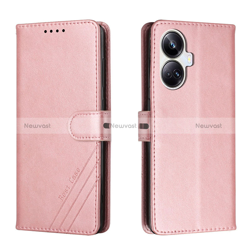 Leather Case Stands Flip Cover Holder H02X for Realme 10 Pro+ Plus 5G
