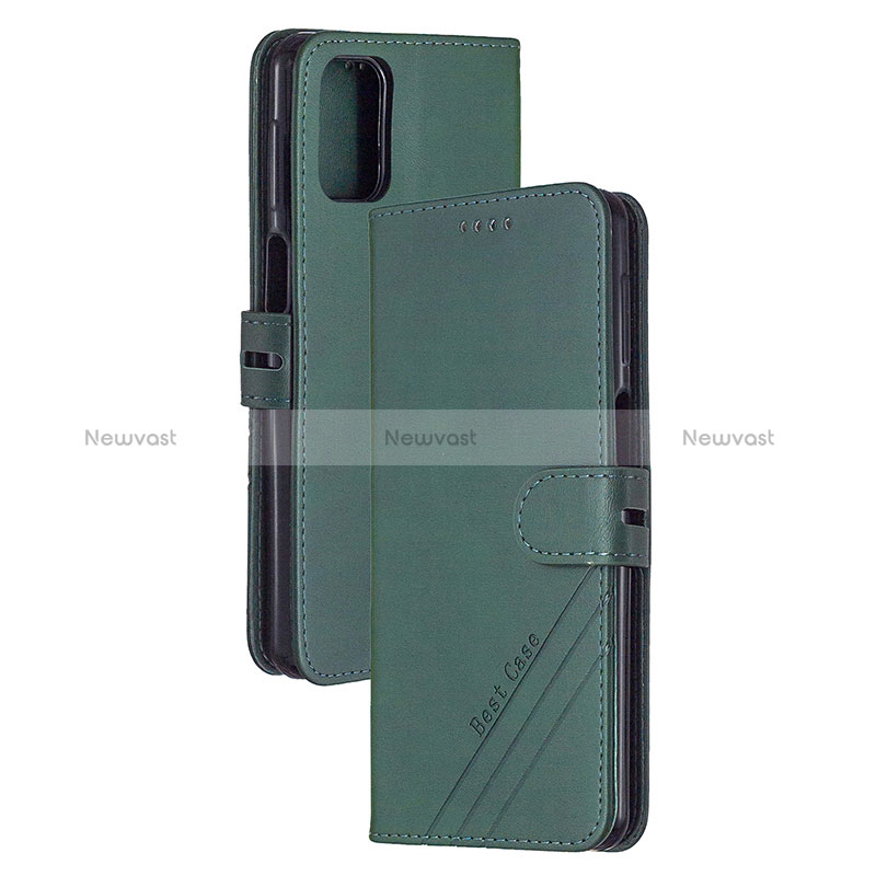 Leather Case Stands Flip Cover Holder H02X for Xiaomi Mi 10T 5G Green
