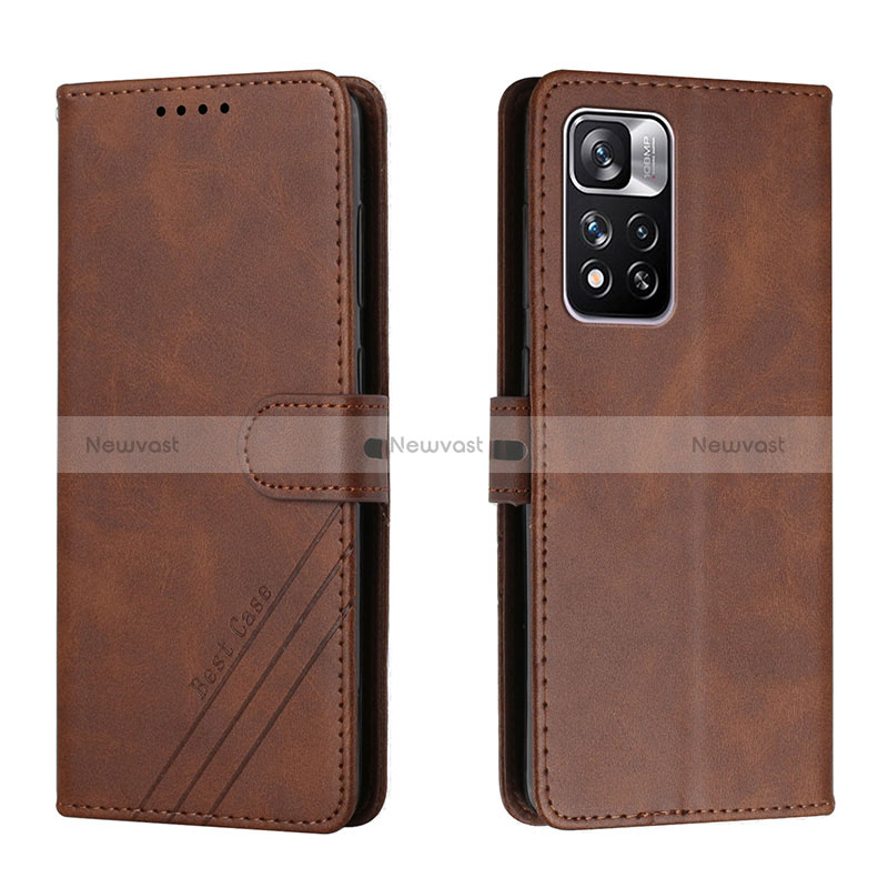 Leather Case Stands Flip Cover Holder H02X for Xiaomi Redmi Note 11 Pro+ Plus 5G