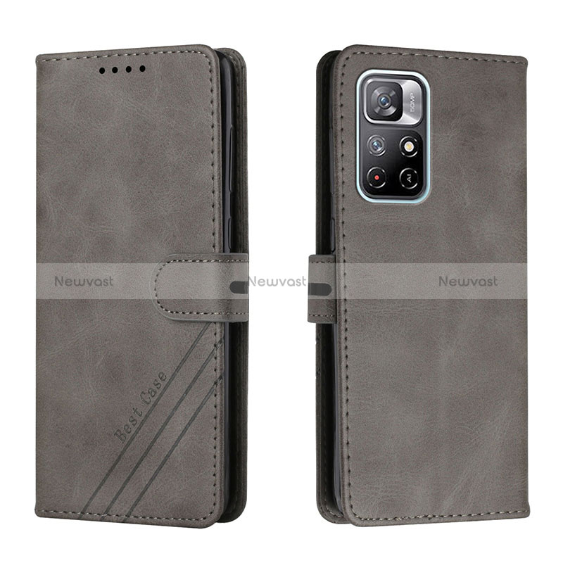 Leather Case Stands Flip Cover Holder H02X for Xiaomi Redmi Note 11S 5G