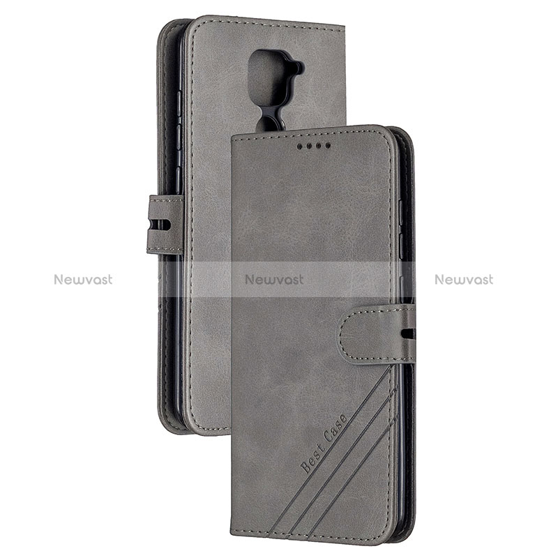 Leather Case Stands Flip Cover Holder H02X for Xiaomi Redmi Note 9