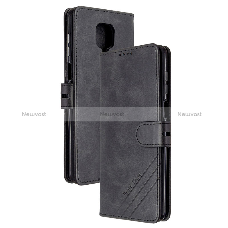 Leather Case Stands Flip Cover Holder H02X for Xiaomi Redmi Note 9 Pro