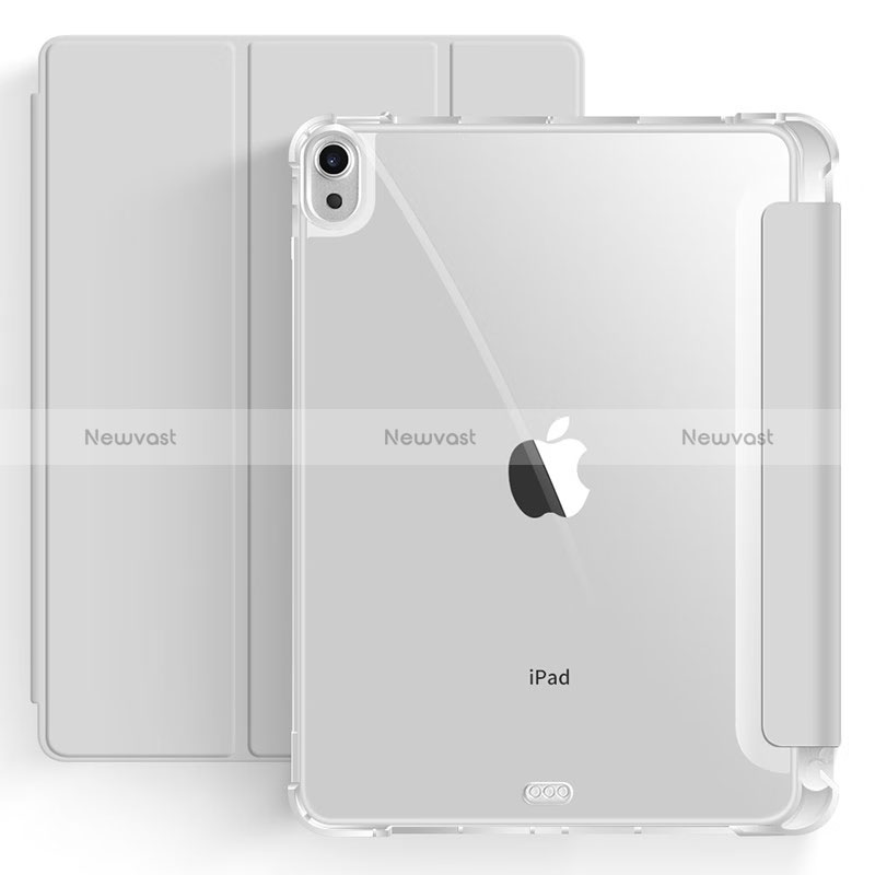 Leather Case Stands Flip Cover Holder H03 for Apple iPad Air 4 10.9 (2020) Gray